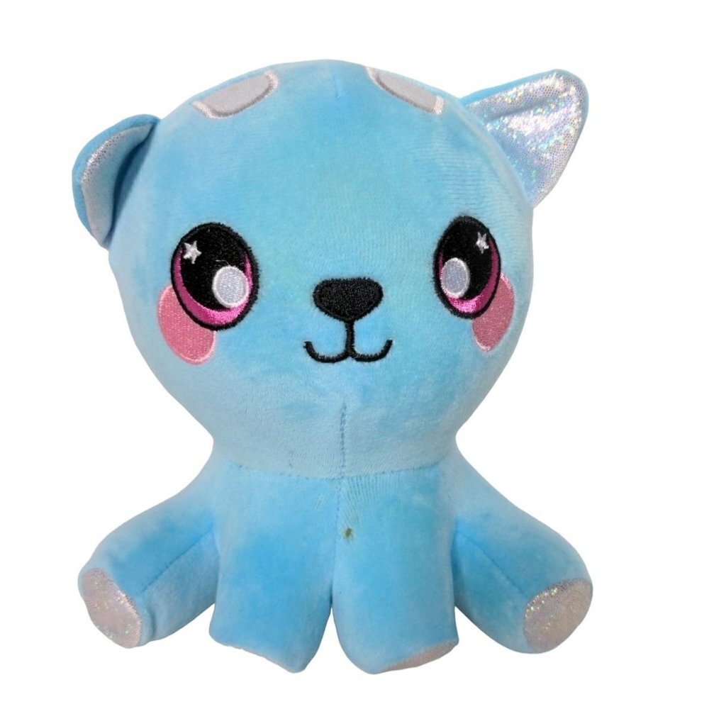 Squeezamals Blue Maisie Cat Squishy Plush Stuffed Animal 7.25"